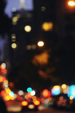 Out of focus city lights