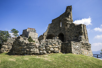 The Sacra di San Michele, a religious complex on Mount Pirchiriano near Turin, Italy