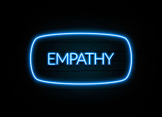 Empathy  - colorful Neon Sign on brickwall