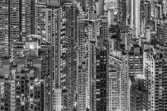Hong Kong Density in Black and White