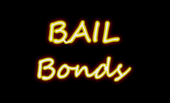 Bail bond sign on black