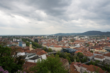 Fototapeta na wymiar Visiting Schlossberg Graz, the capital city of Styria