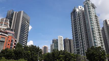 Fototapeta na wymiar Immeubles à Singapour