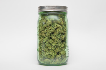 Jar of medical marijuana