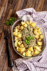 plat de rôti de porc et pommes de terre 3