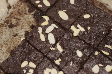 Homemade brownie cookies. Chocolate cake