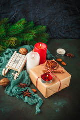 Christmas decoration and food