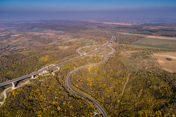 Viaduct with autumn nature