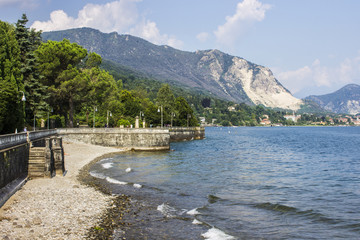 Obraz premium Views of Lago Maggiore from the town of Stresa in northern Italy