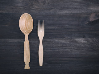 wooden spoon and fork