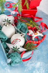 Christmas decoration and food