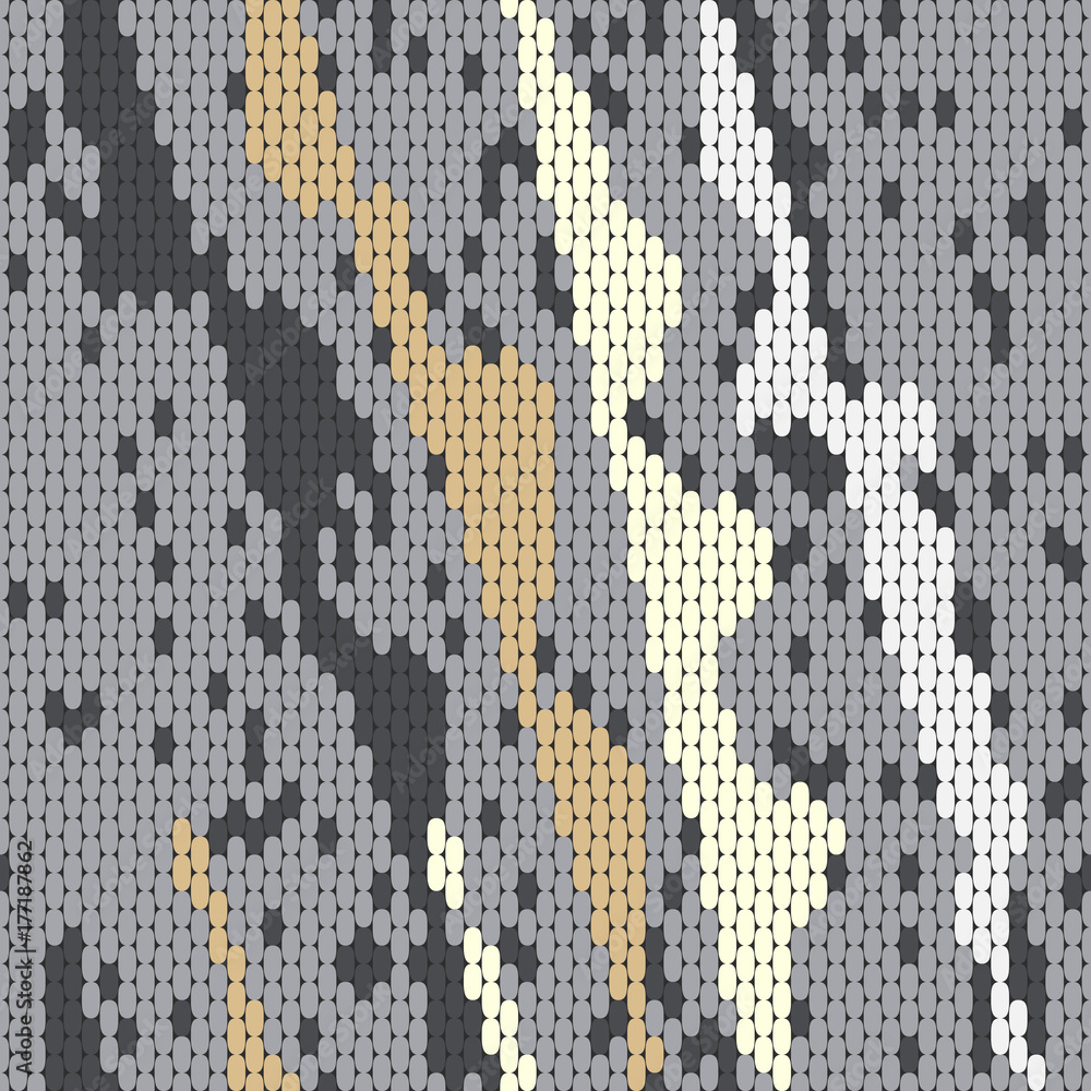 Poster abstract seamless pattern of the elements mosaic. the texture of the fabric.