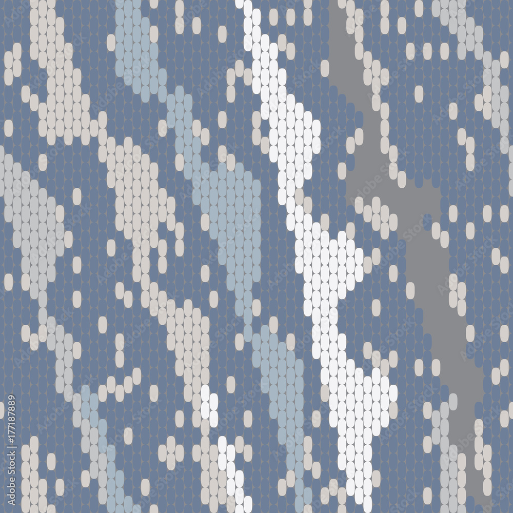 Poster abstract seamless pattern of the elements mosaic. the texture of the fabric.