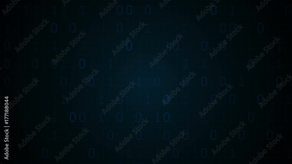 Poster abstract digital binary data scan loop background