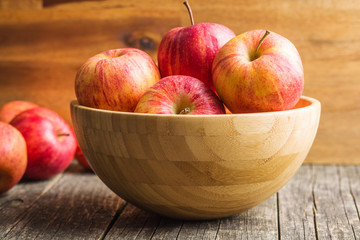 Fresh red apples.