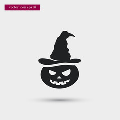 Pumpkin icon simple vector sign