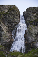 Mountain waterfall, Caucasus
