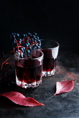Two glasses of red drink