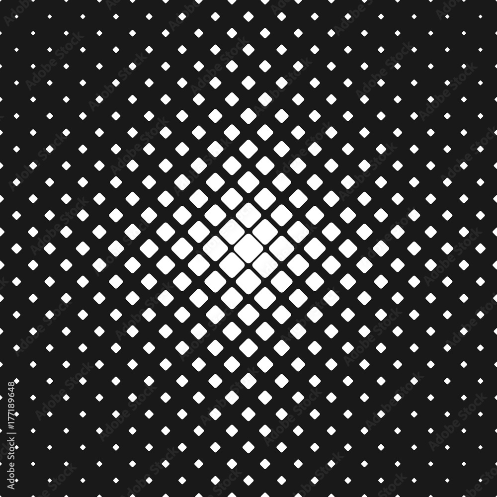 Poster abstract geometric black and white rounded square pattern background - vector illustration with diag