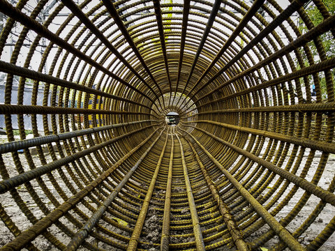 Caisson Reinforced Concrete Rebar Cage for Bridge Footing