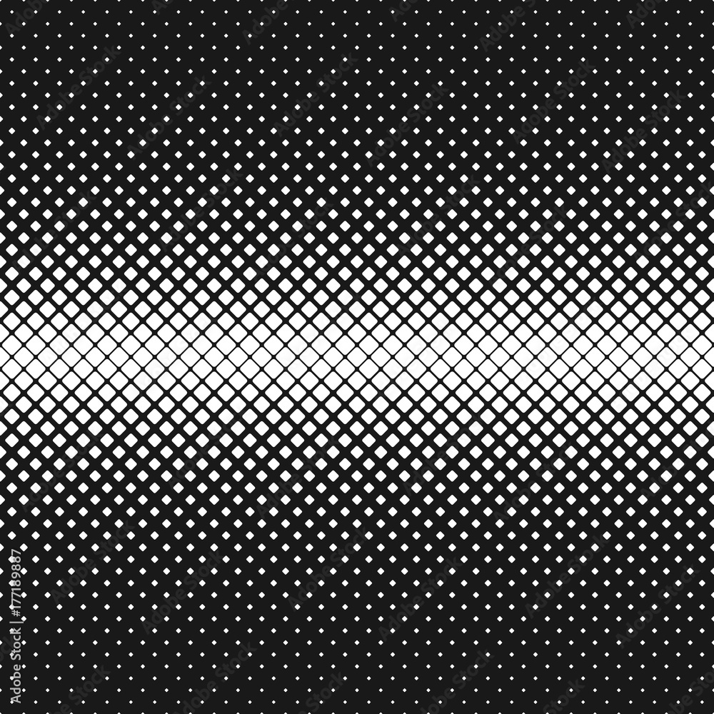Poster abstract geometric black and white rounded square pattern background - vector illustration with diag