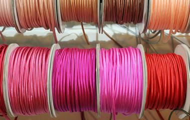 lanyard rolls of many colors on sale in the hobby and tailor sho