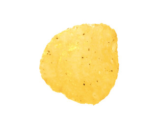 Potato chip on white background