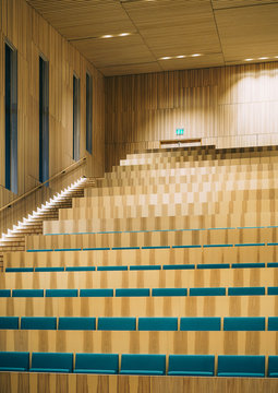 Auditorium with green seats