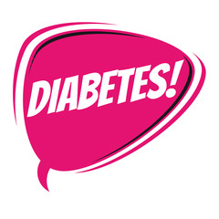 diabetes retro cartoon balloon