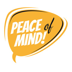 peace of mind retro speech bubble