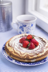 Casserole with cacao zebra