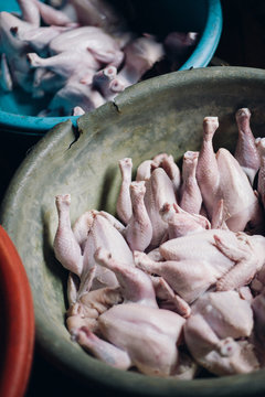 Plucked chickens