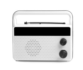Radio receiver on white background