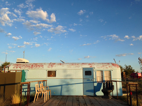 Old vintage camper