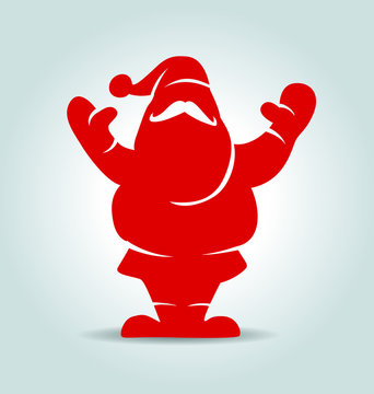 recommend clip art: Vector silhouette of Santa Claus
