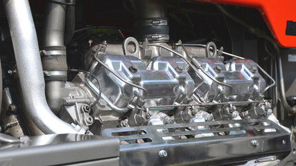 motorblock of a vintage tractor