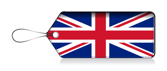 British flag label, Made in United Kingdom, UK emogi flag © VectorPart