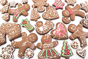 Gingerbread  Cookies as a Background