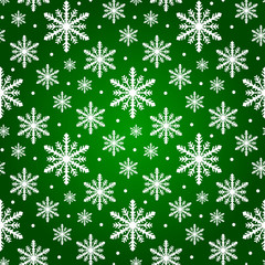 seamless snowflakes pattern and background vector illustration