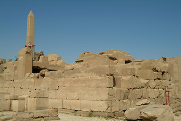 Ruins of an Ancient Temple in Luxor, without people, Thebes, UNESCO World Heritage Site, Egypt, North Africa, Africa