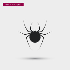 Spider icon simple vector sign