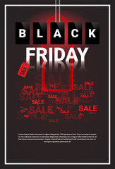 Black Friday Sale Banner With Copy Space Big Shopping Discount Concept Vector Illustration