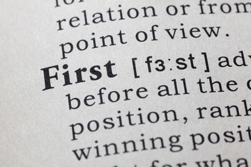 Obraz premium definition of first