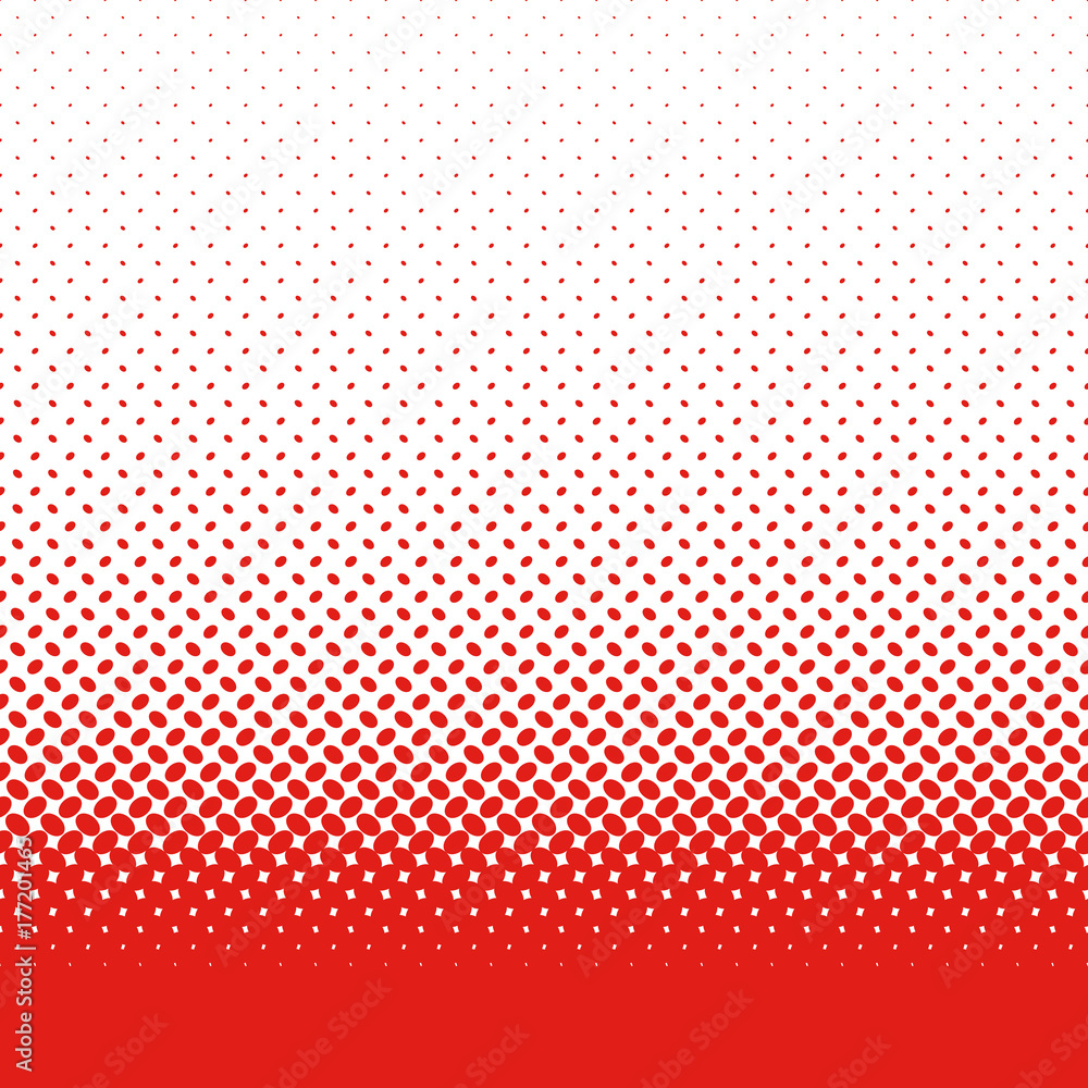 Poster retro abstract halftone ellipse pattern background - vector design with red color diagonal elliptica