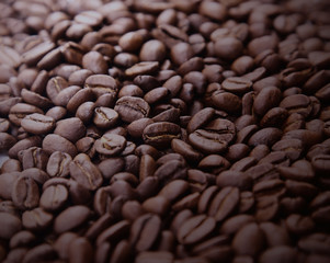 roasted coffee beans, can be used as a background