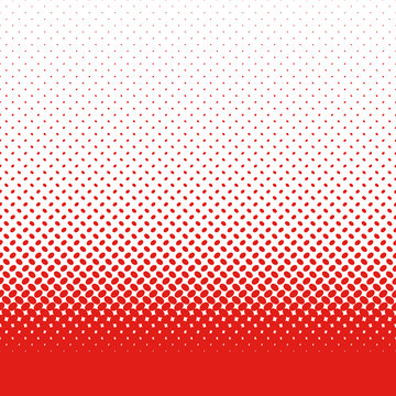 Retro abstract halftone ellipse pattern background - vector design with red color diagonal elliptical dots on white background