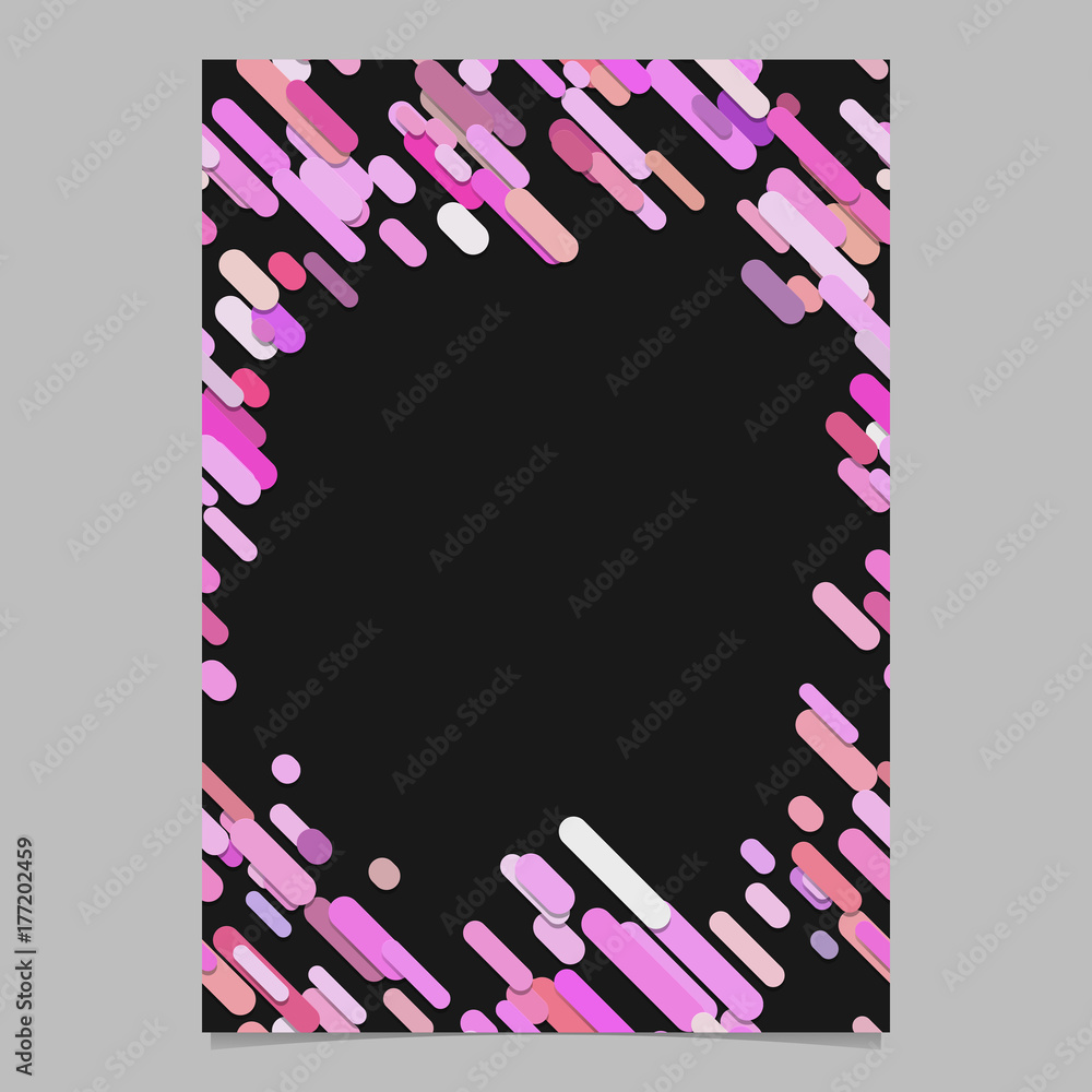 Poster abstract chaotic rounded diagonal stripe pattern brochure template - blank vector flyer background d
