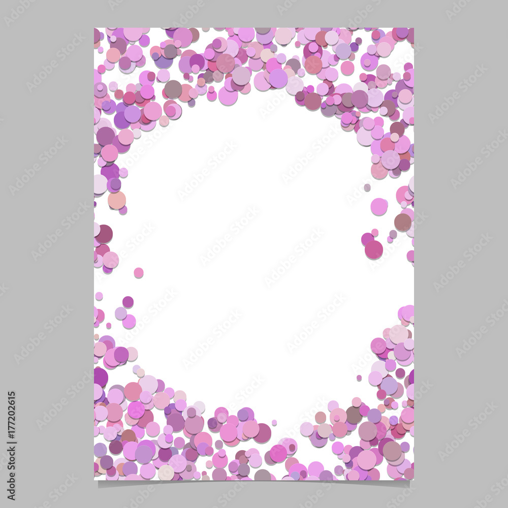Poster geometrical chaotic dot pattern brochure background template - trendy vector blank flyer border desi