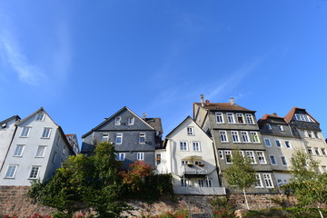 Fototapeta na wymiar Altstadt Marburg an der Lahn in Hessen 