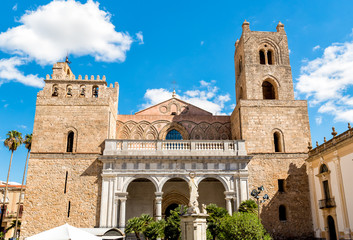 Fototapeta na wymiar The Cathedral of Monreale, is one of the greatest extent examples of Norman architecture, Sicily, Italy
